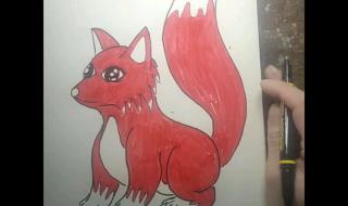 关于红色狐狸的动画片 狐狸简笔画彩色